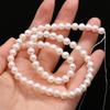 1String, White Near Round Pearl 6.5-7mm, Fashion Women Natural Freshwater Pearl Beads for Jewelry Making DIY Crafts, Luxury Bulk Gifts 36cm