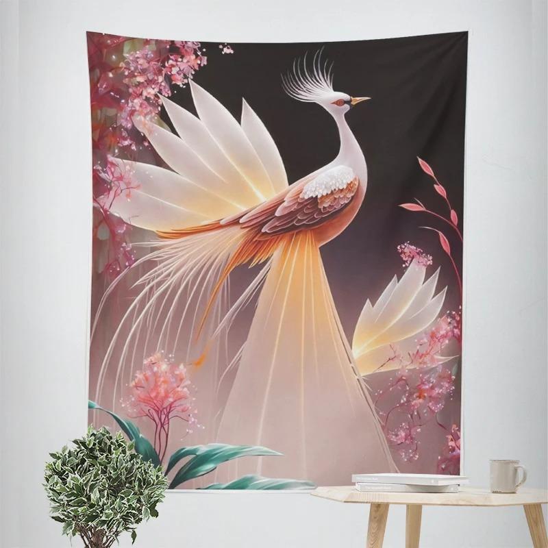 Landscape Peacock Decorative Tapestry Home Wall Decor Office Living Room Tapestry