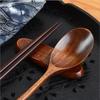 2pcs Tableware Set Chinese Japanese Vintage Wooden Chopsticks Spoon With Holder