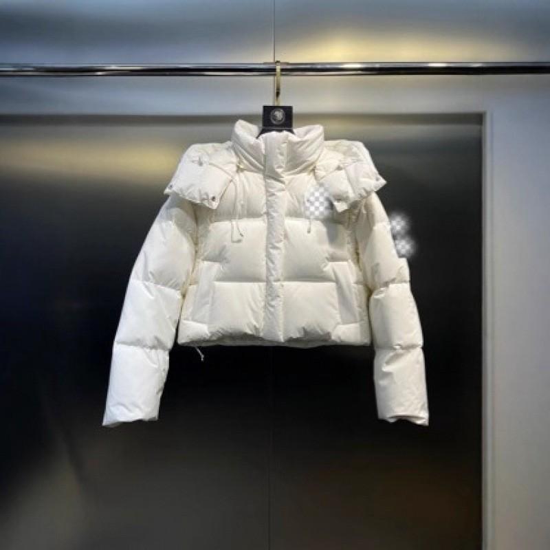 Womens Detachable Sleeve Down Jacket Short Puffer Coat 90% White Duck Warm Winter Outerwear