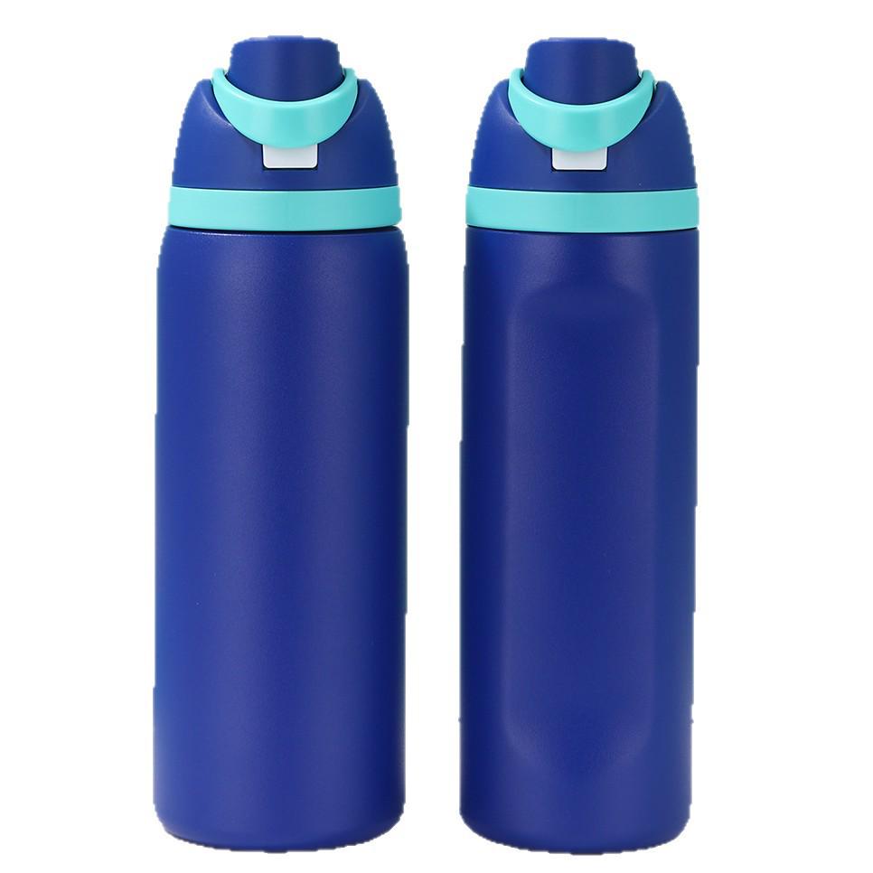 Yaratıcı Geniş Kapasiteli 304 Paslanmaz Çelik El Tipi Spor Termos Su Şişesi