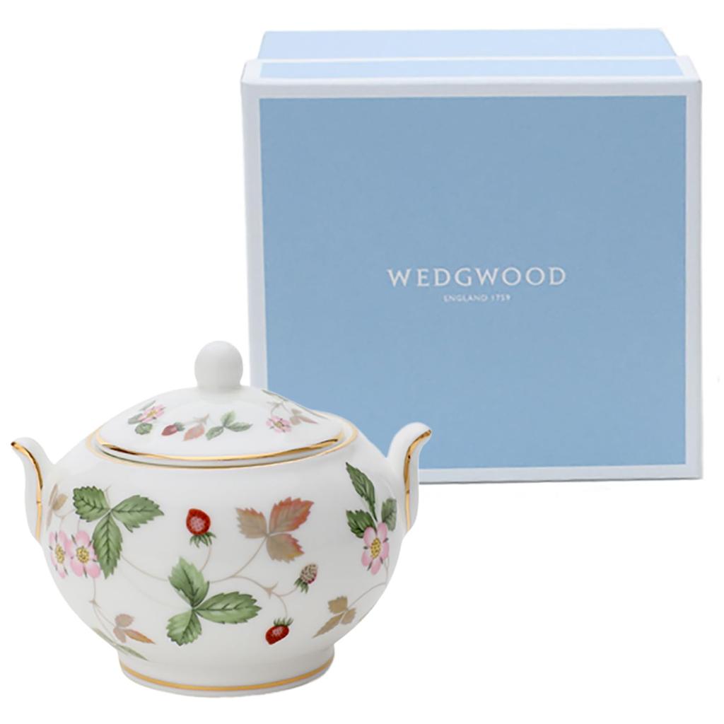 Imported Wedgwood Wild Strawberry Tea Sugar Box S Wedding Gift Present 50105506975 [Authentic Product] -