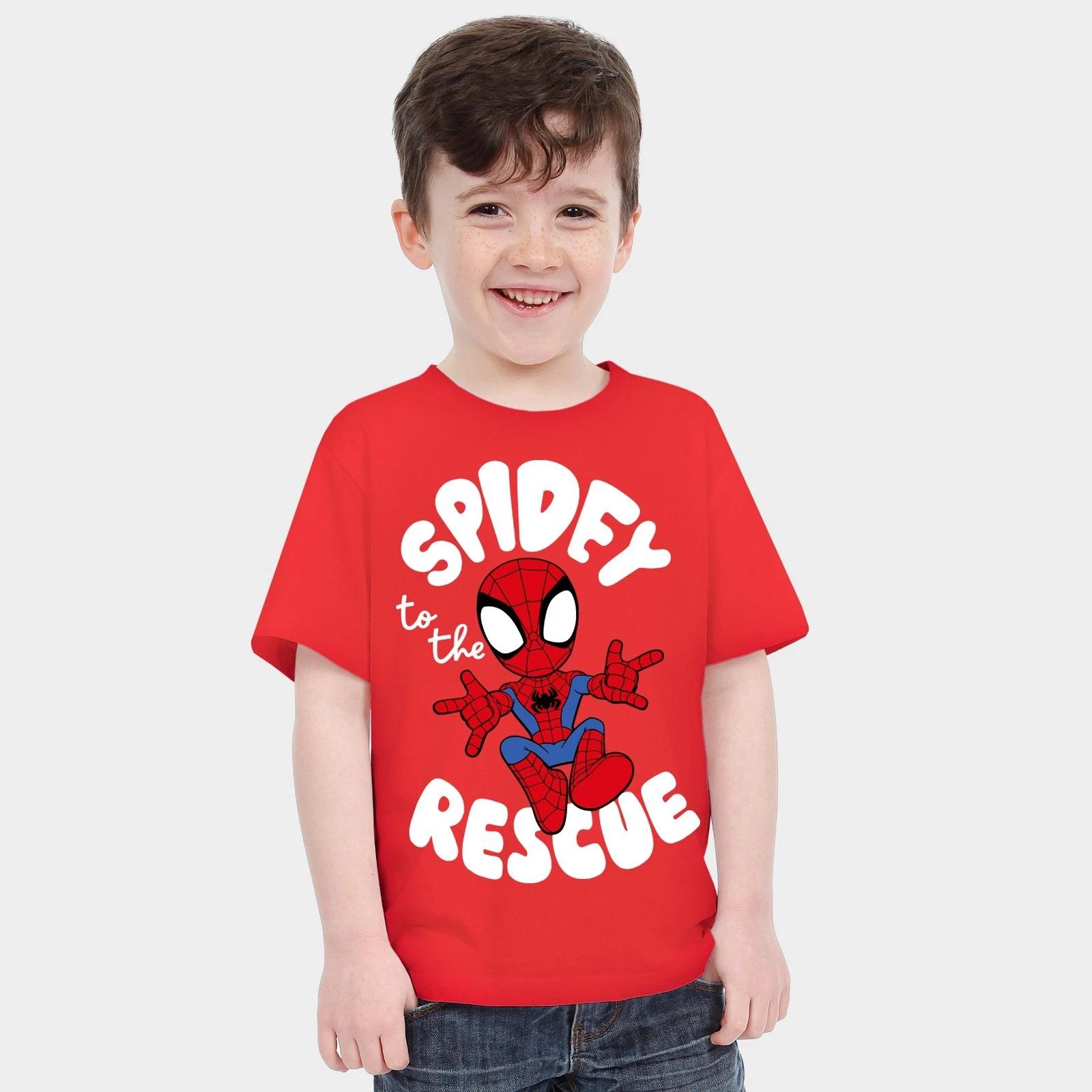 Spidey And His Amazing Friends Children s T-shirt, Marvel Spiderman Tshirt For Boys 120