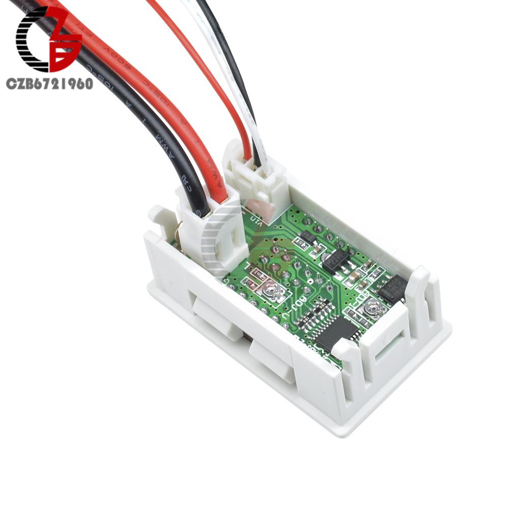 Mini DC Digital Voltmeter Ammeter 0.56" Car Motorcycle Voltage Current Meter Volt Amp Tester Detector Battery Level Indicator