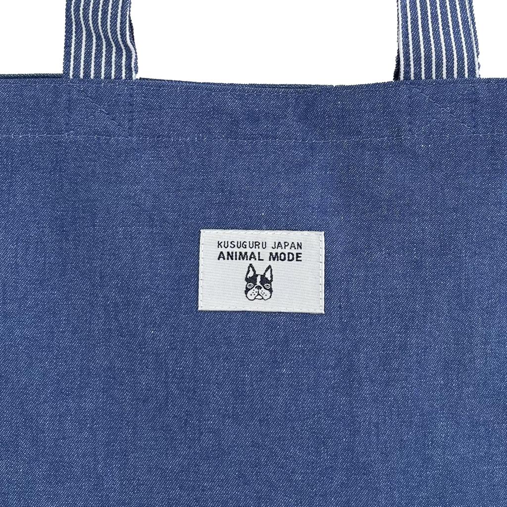 [Kusuguru Japan] Yarn-dyed Denim Tote Bag Paulo BL