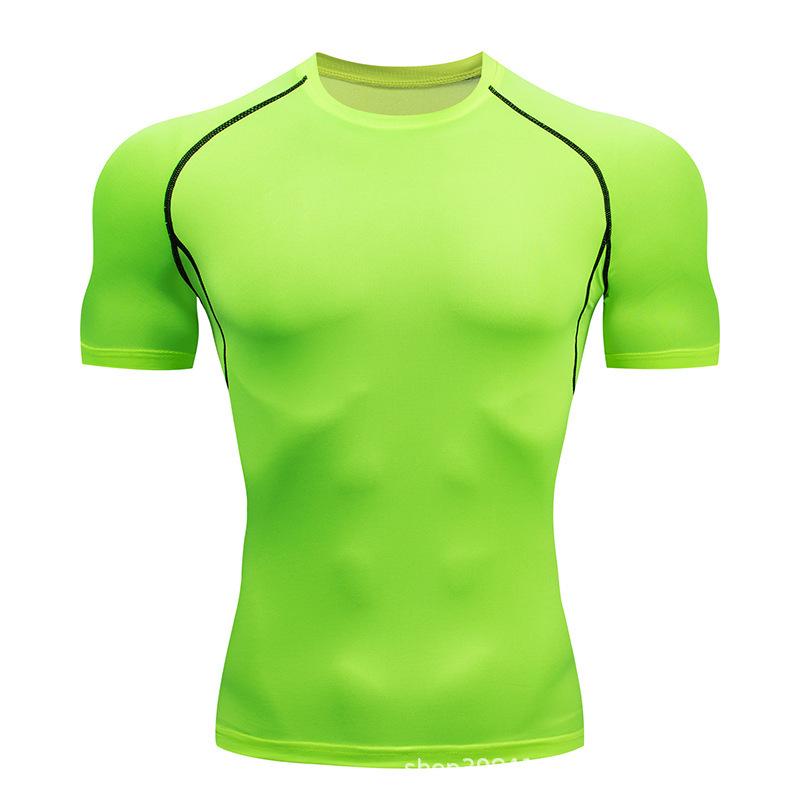 Camiseta Esportiva de Compressão Branca e Vermelha de Secagem Rápida para Corrida, Basquete e Futebol