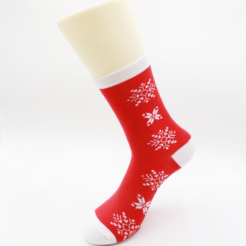 Holiday Cartoon Mid-Calf Women's Christmas Stockings Socks - Perfect New Year Gift In Red