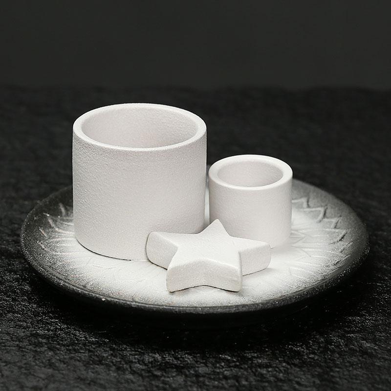 1pc Ceramic Incense Burner Set - 4-in-1 Handcrafted Incense Stick & Palo Santo Holder with Smudging Tray, Elegant Bohemian Decor