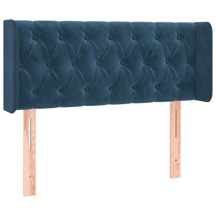 VidaXL Tête de Lit à LED Meuble de Chambre à Coucher Accessoire de Lit Simple Tête de Cadre de Lit Intérieur Bleu Foncé 3123612