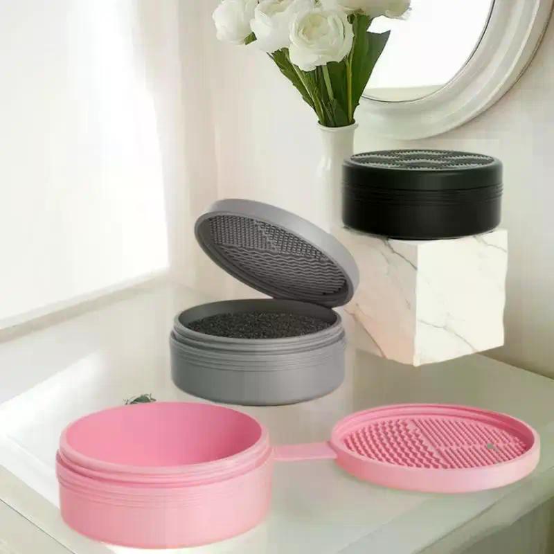 Make-up Pinsel Reinigungsbox Schnelle Reinigung Schwamm Lidschattenpinsel Trockenreiniger Kosmetik Waschen Reinigen Puderwerkzeug Make-up Zubehör