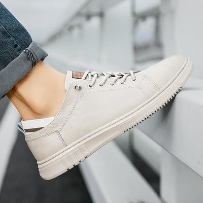 FashionLeather Fashion Shoes Men Retro Vulcanized Shoes Men Comfy British Styly Sneakers Breathable Mens Dress Footwear Leisure Walk