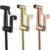 Stainless Steel Bathroom Modern Wall-mounted Shower Bidet Sprayer Brushed Gold Hotel Toilet Use Easy Installation Water Bidet