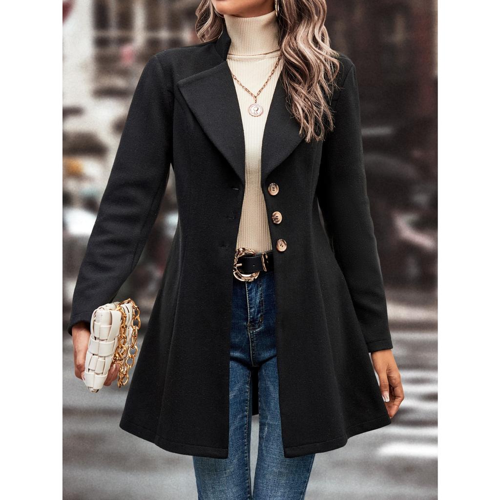 Wool Coats For Women Fall Winter Trench Coat Peacoat Long Tweed Blazer Jackets Outwear