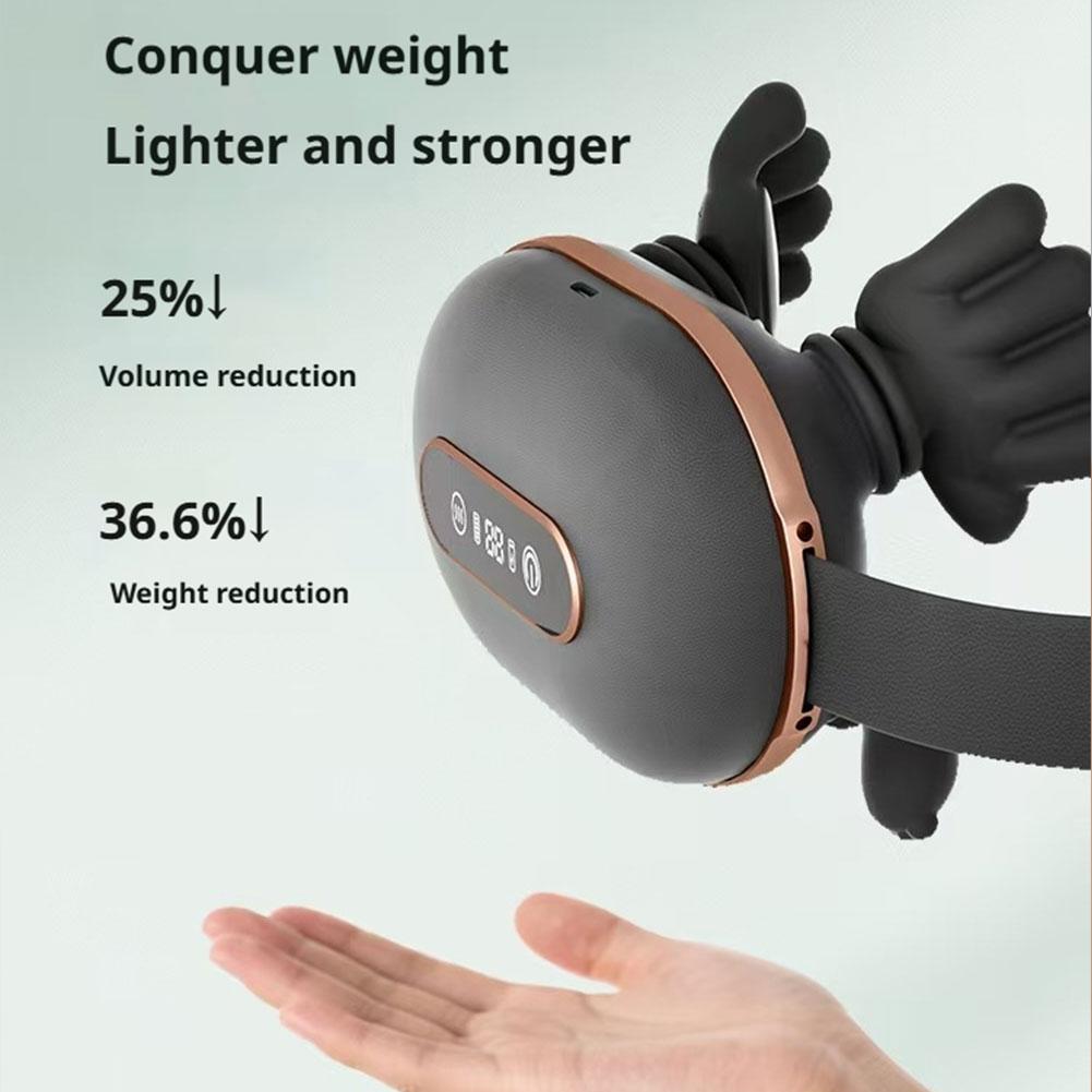 Brushless Motor Liquid Display Biomimetic Massage Neck Massager With 3 Levels Strength And 2 Levels Hot Compress