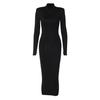 Partykleid, figurbetont, warm, schmale Passform, trendiges Anti-Pilling-Herbstkleid für Dating