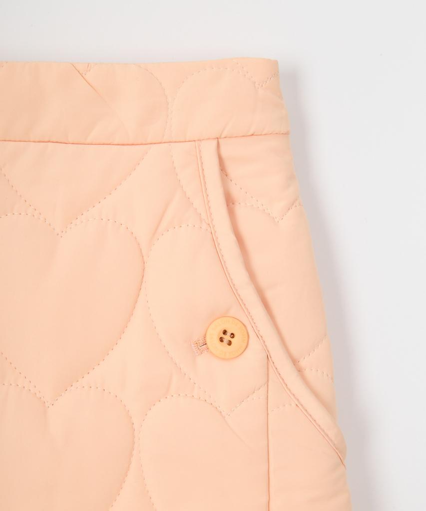 Salon De Yon Heart Quilting Mini Skirt_ Peach