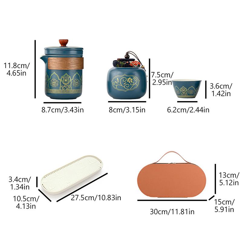 Portable Travel Kung Fu Tea Set Creative Ceramic Quick Tea Set Chinese Office Teapot And Cup Set Light Luxury Friend Gifts