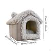 Cat Beds Pet Dog House with Removable Cushion Comfortable Indoor Enclosed Tent Hut Detachable