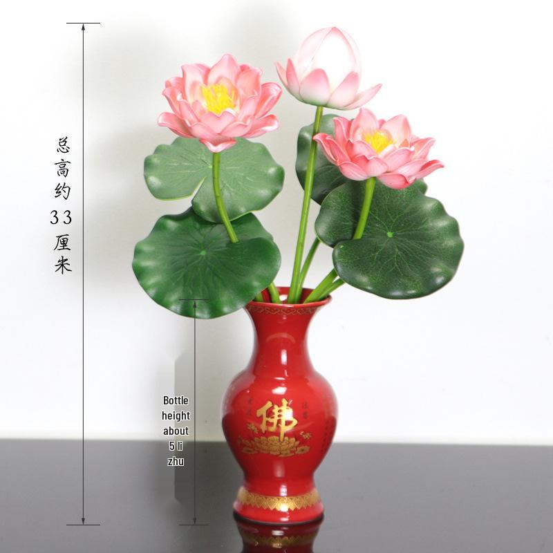 Petites Fleurs Artificielles Décoration Lotus Lys pour Maison & Offrandes à Bouddha