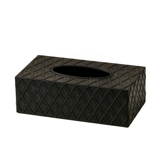 Tissue Box, with Waterproof Wear-Resistant Surface, Diamond Embossed Texture Compact Paper Holder for Office Bedroom