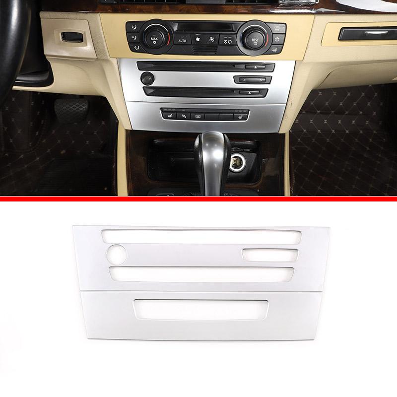 ABS Silver For BMW 3 Series E90 2005-2012 Car Interior Decoration Cover Stickers Dashboard Console Gear Shift Door Handle Trim
