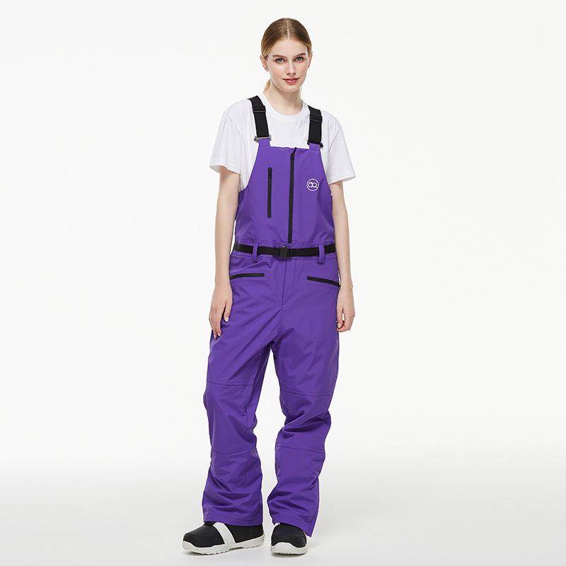 Unisex Waterproof Ski Pants with Suspenders - Warm, One-Piece Snowboarding & Ski Apparel