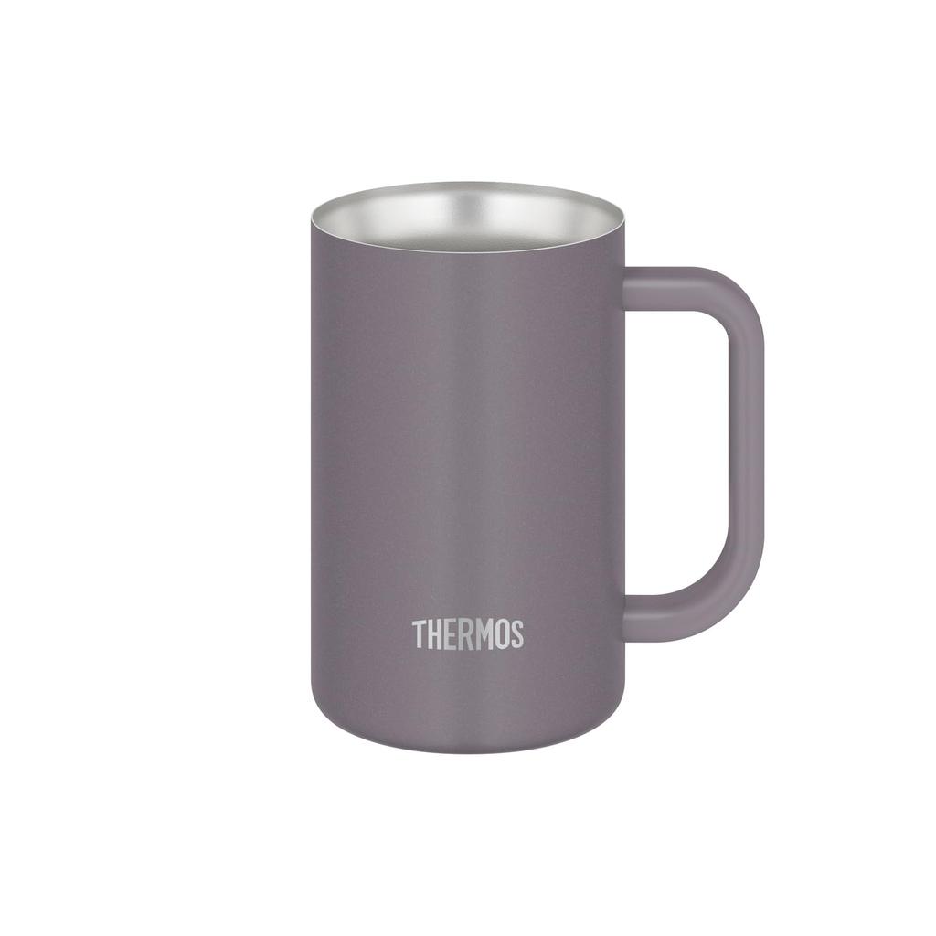Thermos Vacuum Insulated Dishwasher Thermos Flask Keeps Beer Hot or GY Mug, 600ml, Gray, Safe, Design, Cold, JDK-602C