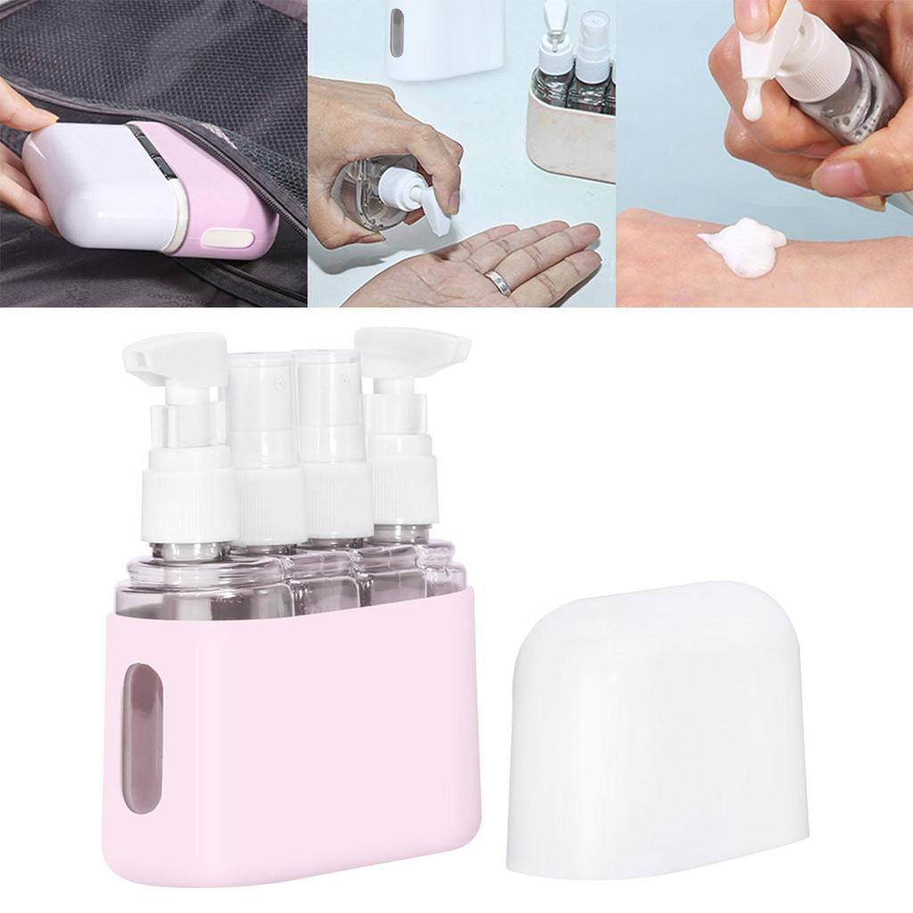 4x Makeup Spray Bottle 50ml Reusable Travel Size Pump Lotion Sprayer for Cosmetics Lotion Toiletries Travel Airplane Body Wash
