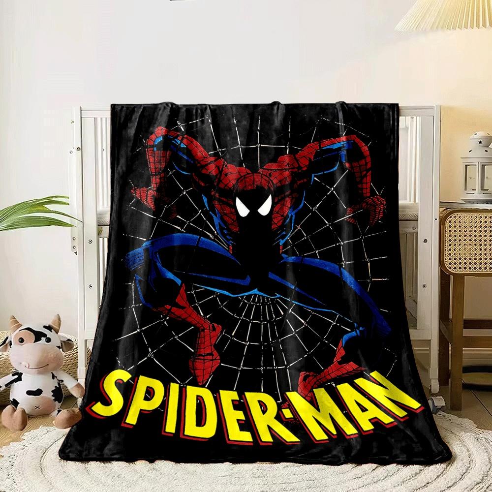 A superhero in a spiderweb pattern, with bold SPIDER-MAN text below. for all seasons blanket lunch break throw gift 80cm x 120cm