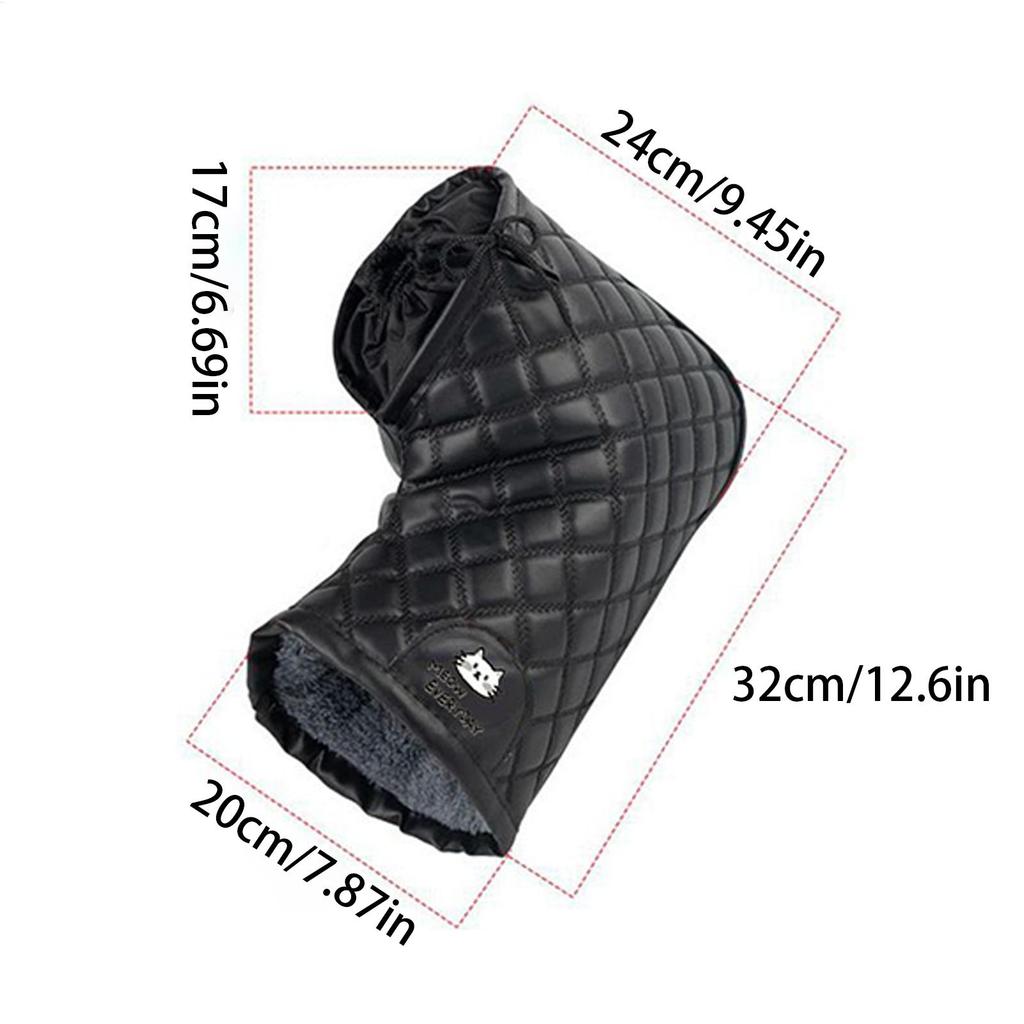 Bike Handlebar Mitts Winter Waterproof Hand Muffs Waterproof Warm Handlebar Gloves for Cold Weather Men Women Motorcycle Riding