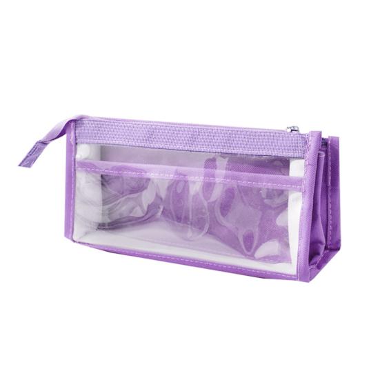 Yousheng Transparent Mesh Pencil Case  for Middle School Students Large Capacity Pencil Pouch Multilayer Storage Bag with Mesh Compartments