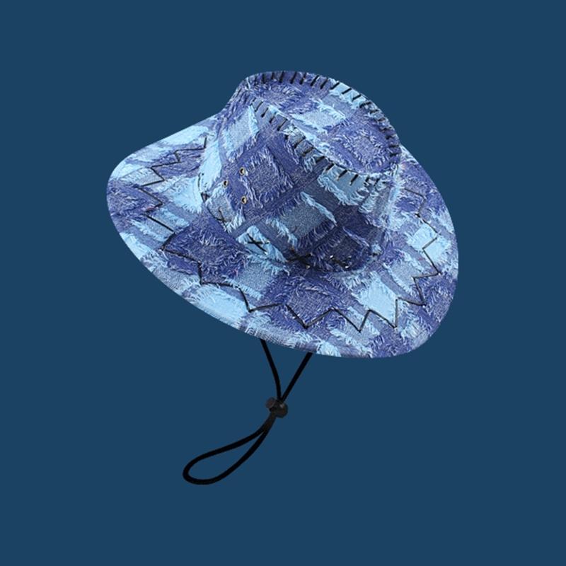 Vintage Costume Western Cowboy Hat Cosplay Cap Household Decoration for Home Festival Shopping Traveling Supplies