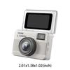 Portable Small Camera 4K Retro Tiny Camera with 1.47in 180 Flip Screen for Travel Recording Birthday Gift for Friends
