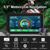 5.5 Inch Dash Cam Mirror Link Wireless Carplay Android Auto Navigation Motorcycle Display Screen Loops Recording Parking Monitor
