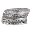 European and American multi-layer metal jewelry simple personalized chain bracelet bohemian fashion multi-layer stacked bracelet set