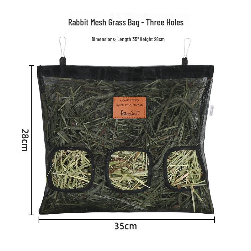 Tavşanlar ve Gine Domuzları için Büyük Kapasiteli Ot Besleme Çantası