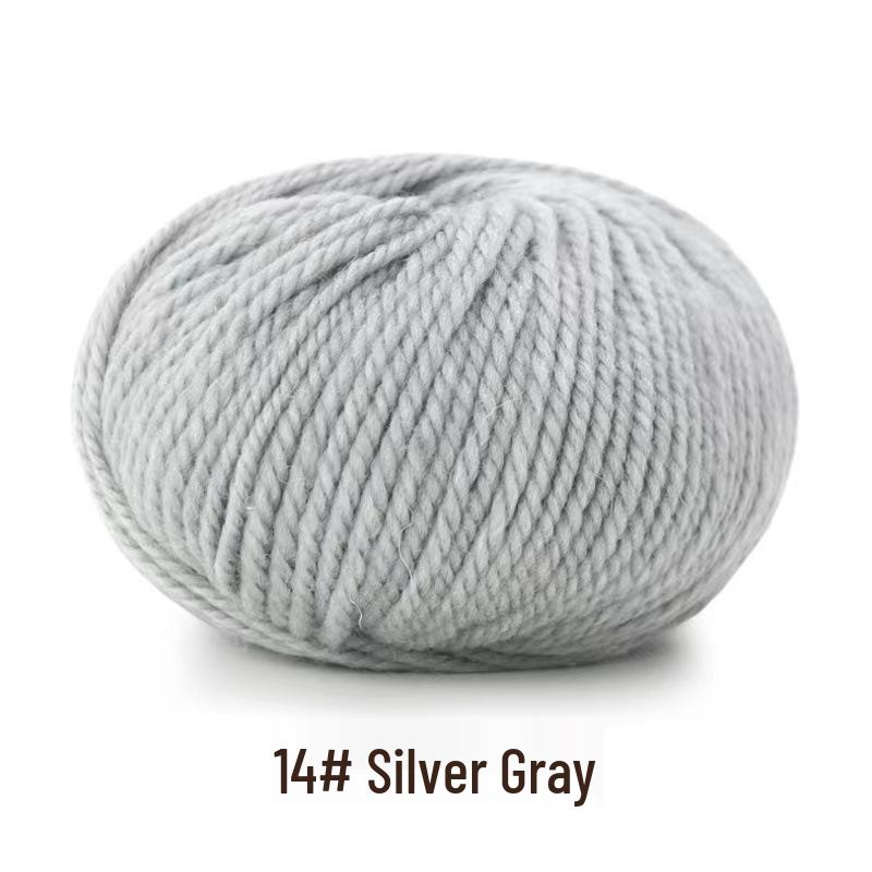 Yak Down 3-Strand Wool Yarn for Hand-Knitted Medium-Thick Sweaters, Cardigans, Scarves, and Hats