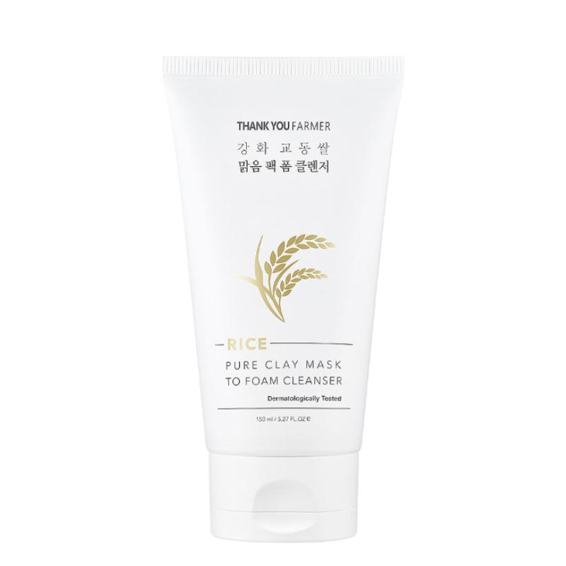 Rice Pure Clay Mask To Foam Cleanser