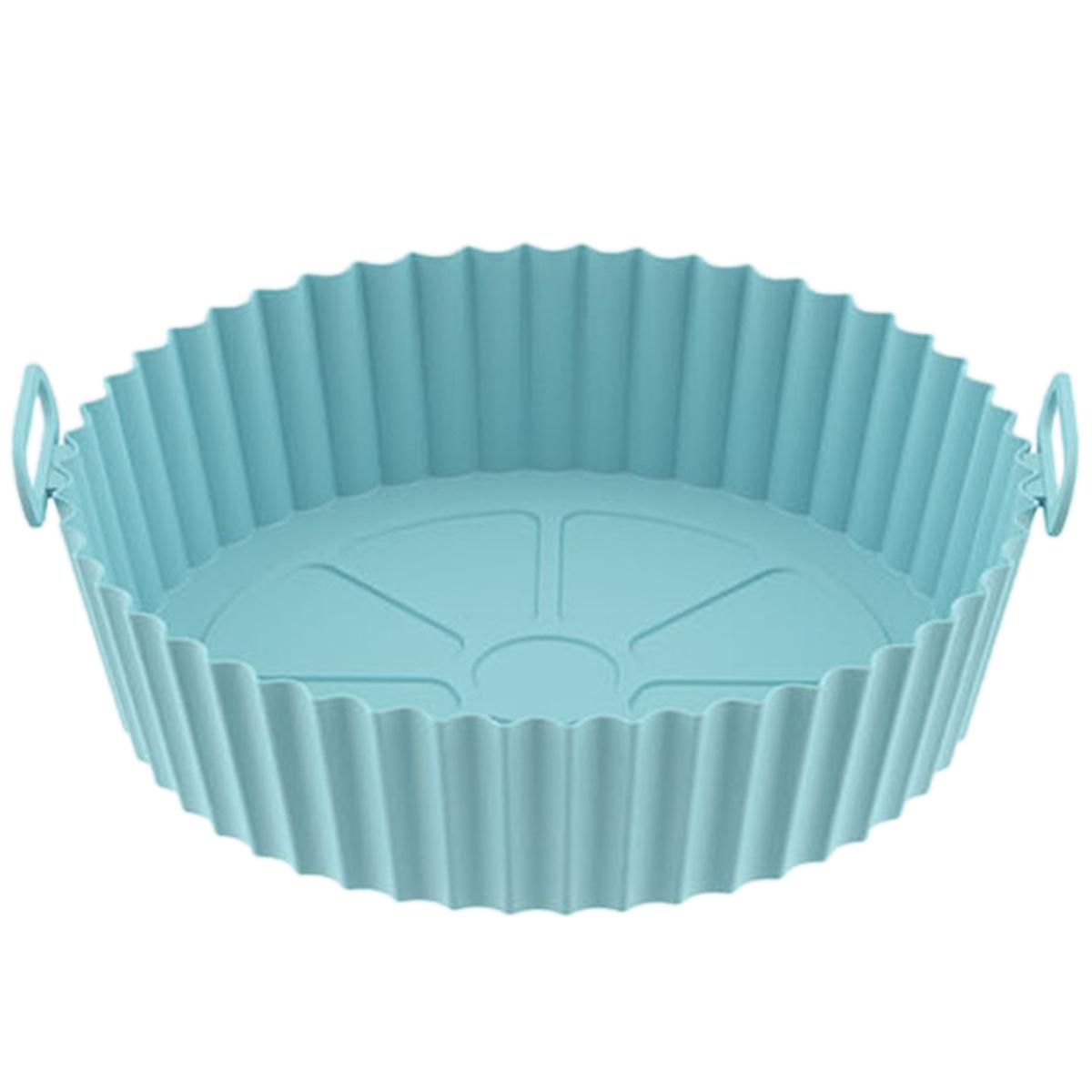 

Air Fryer Silicone Pot 6.88inch Reusable Air Fryer Silicone Basket Pot Replacement for Paper Round Silicone Baking Pan зелений