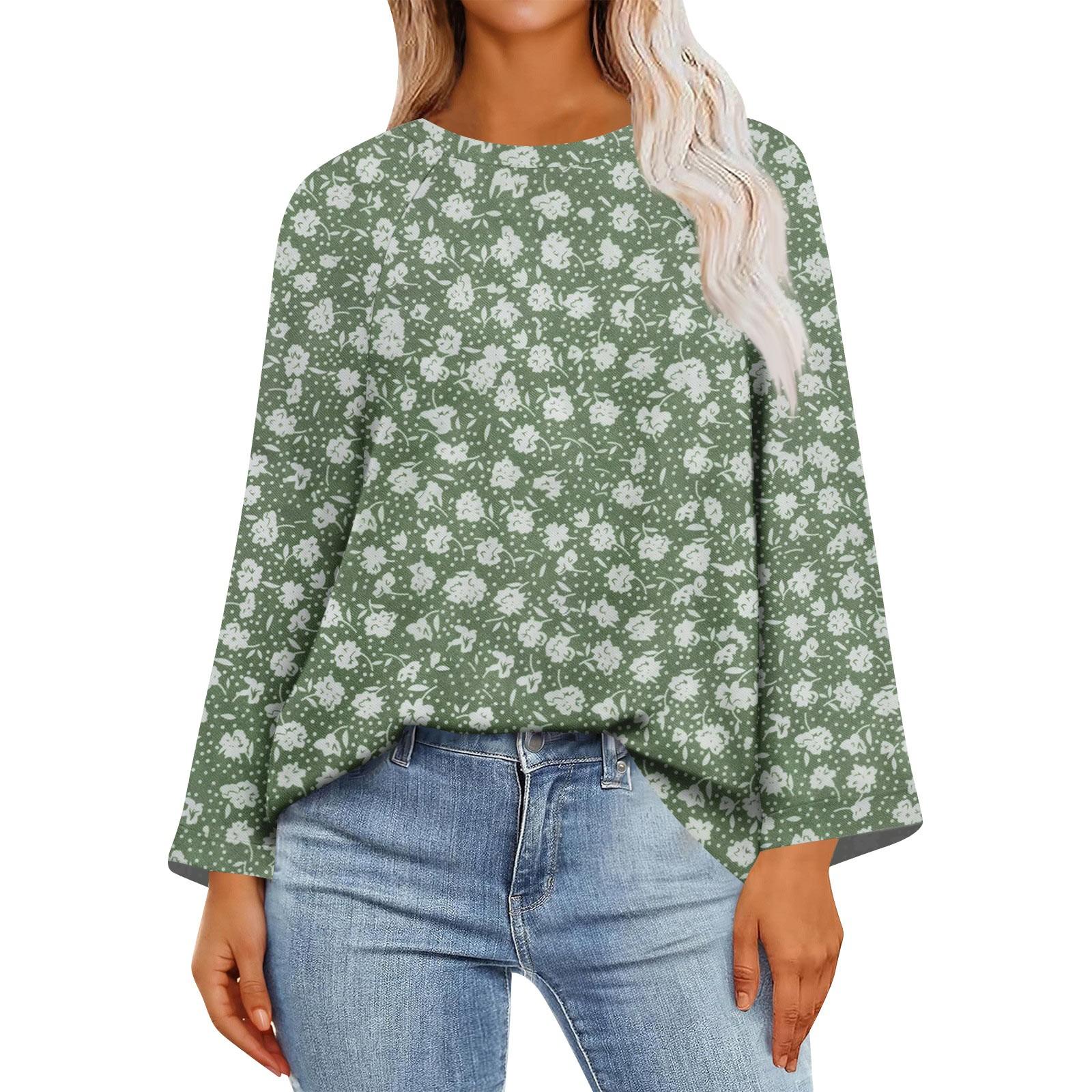 

Женские рубашки с длинным рукавом, графические футболки, повседневные базовые топы, пуловеры M