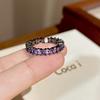 S925 Stylish Silver Ring With Colorful Gemstone Accents And Eyecatching Shape Geometric