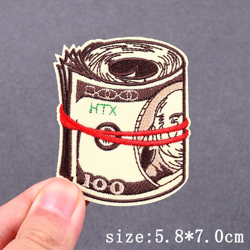 Punk Skull Embroidery Patch Iron On Patches For Clothes Landscape Embroidered Patches For Clothing Hip Hop Patch Stickers Badges