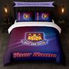Set Biancheria da Letto Personalizzato West Ham United FC Testo Nome 1 Copripiumino+2 Federe Logo Calcio Regalo Personalizzato per Occasione Speciale Decorazione Camera da Letto