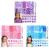 Creative Kids Hair Accessories Set Including 100 Assorted Acrylic Beads And Insertion Tool For Fun Styling