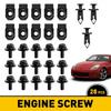 28Pc Car Splash Engine Body Shield Bolts Nut Screw Fender Bumper Clip Rivet Tool