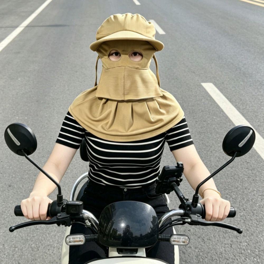 Sun Protection Full-Face Sun Hat Breathable Cycling Cap Fashion Woman Bucket Hat Summer Outdoor