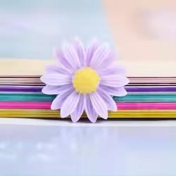8mm & 13mm Beautifully Colored Flatback Daisy Flower Resin Cabochon Artificial Style for Earring Making or Souvenir Use