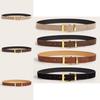 Classic Pu Leather Waist Belt With Metal Clasp For Casual And Office Look