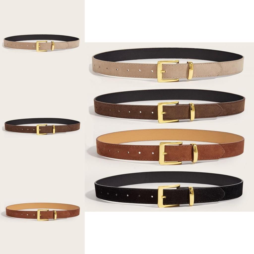 Classic Pu Leather Waist Belt With Metal Clasp For Casual And Office Look