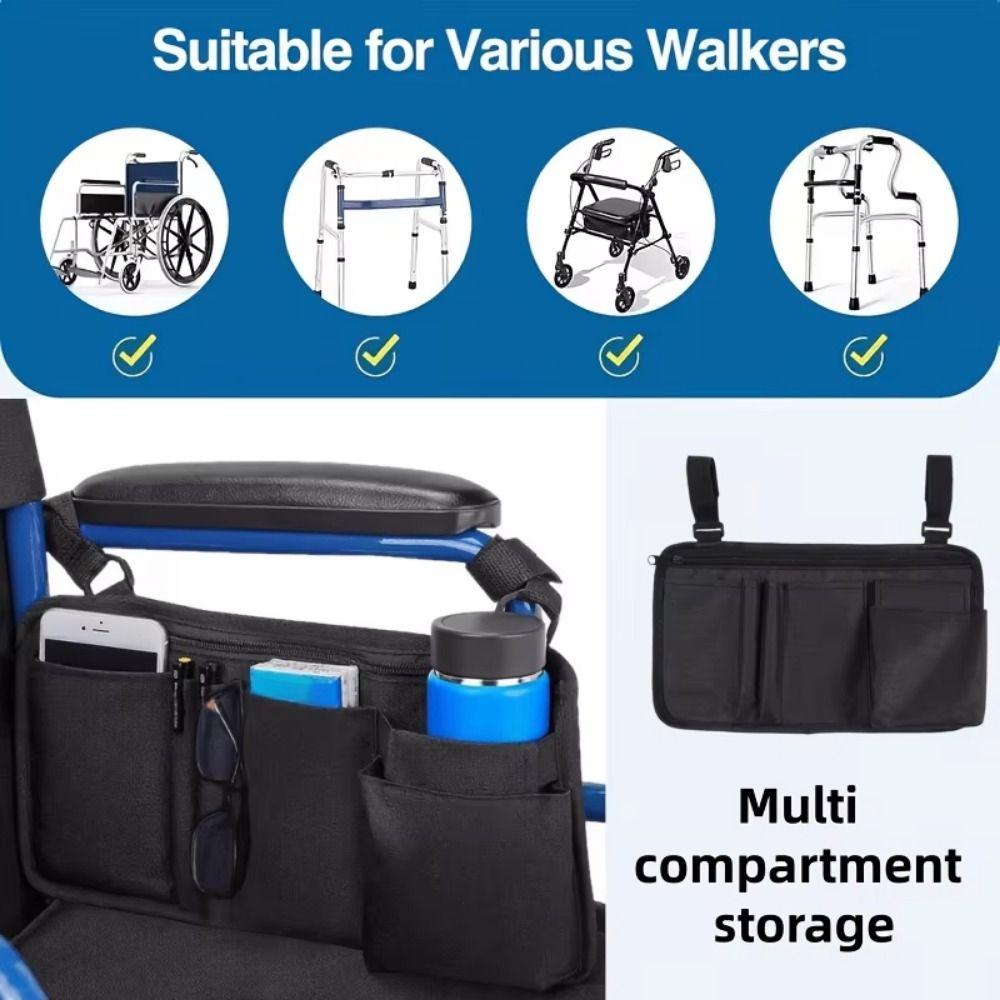 Waterproof Wheel Chair Hanging Bag Large Capacity Chair Storage Organizer Walking Wheels